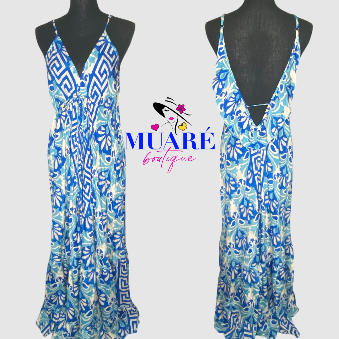 Aqua Maxi Dress