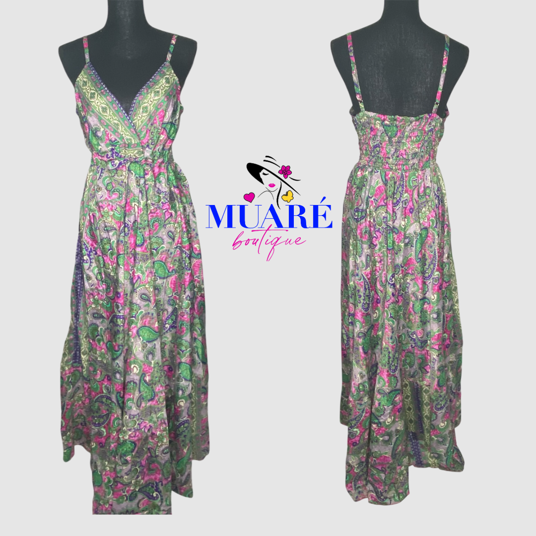 Purple Rose Maxi Dress