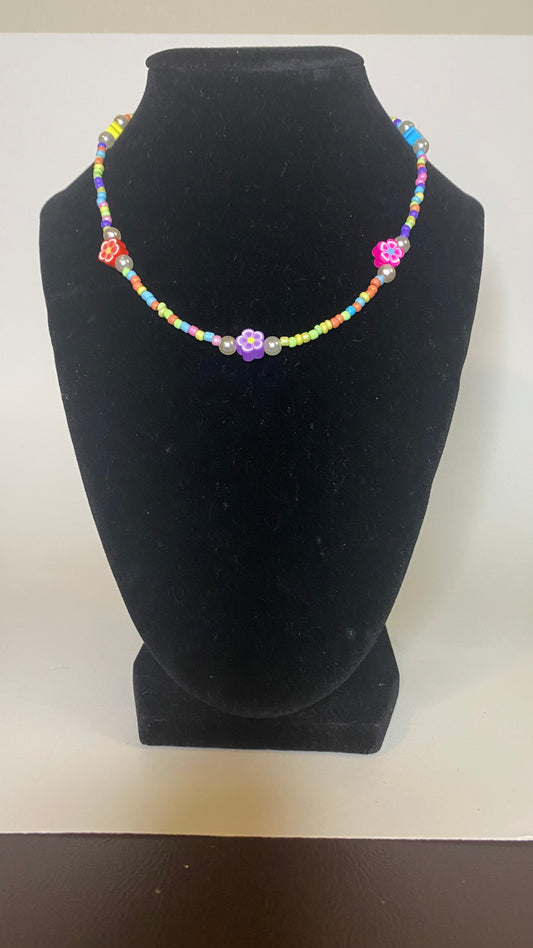 Multicolor Necklace - Flowers