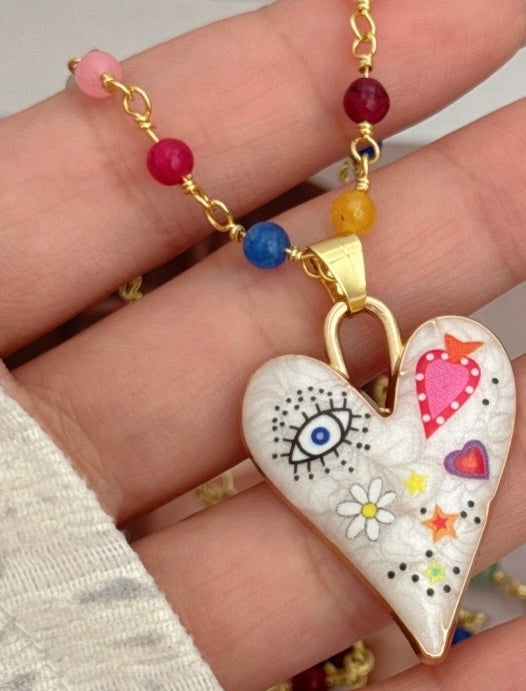White Eye Necklace