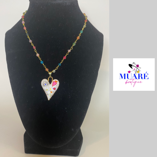 White Eye Necklace