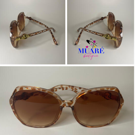 Clear and Brown Sunglasses