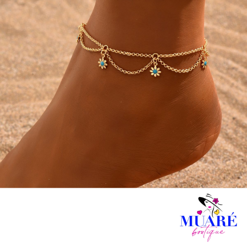 Flowers ankle bracelet