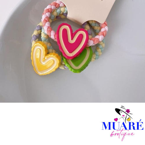 Ponytail Hair Ties - Hearts