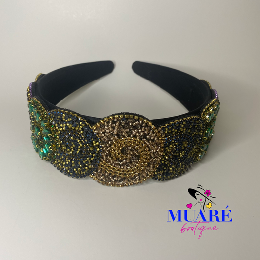 Blue and Green Stones Headband