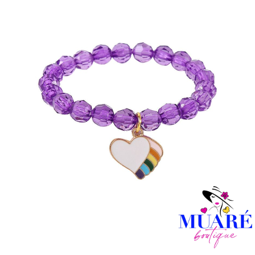 Purple Bracelet - Heart