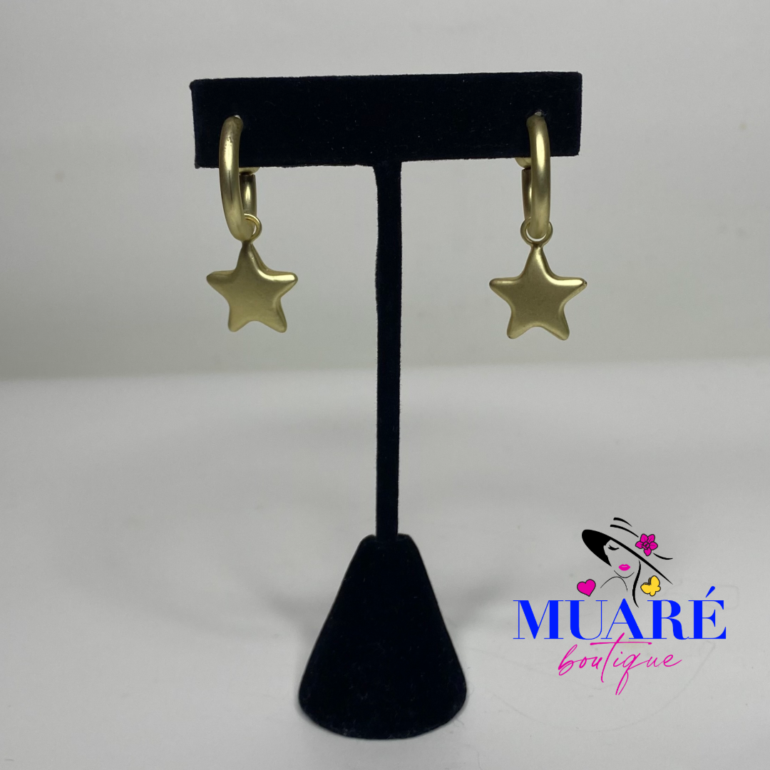 Golden Star Earrings