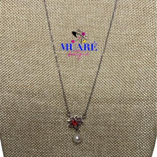 Red Flower Necklace