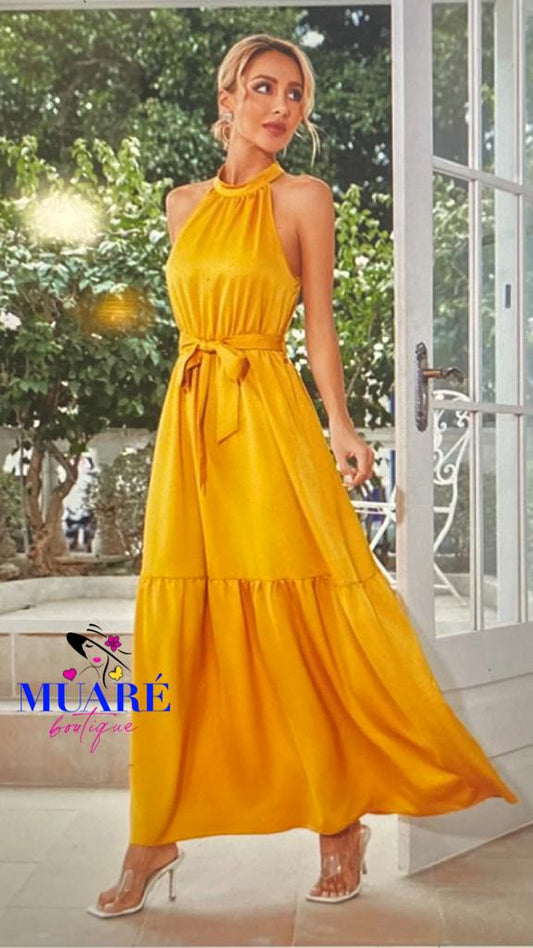 Princess Mustard Maxi Dress