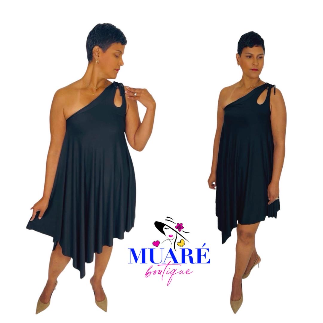 Black Asymmetric Dress