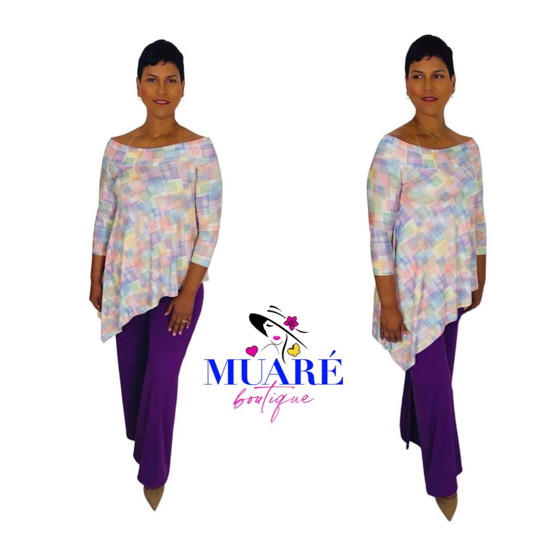 Cotton Candy Asymmetric Tunic