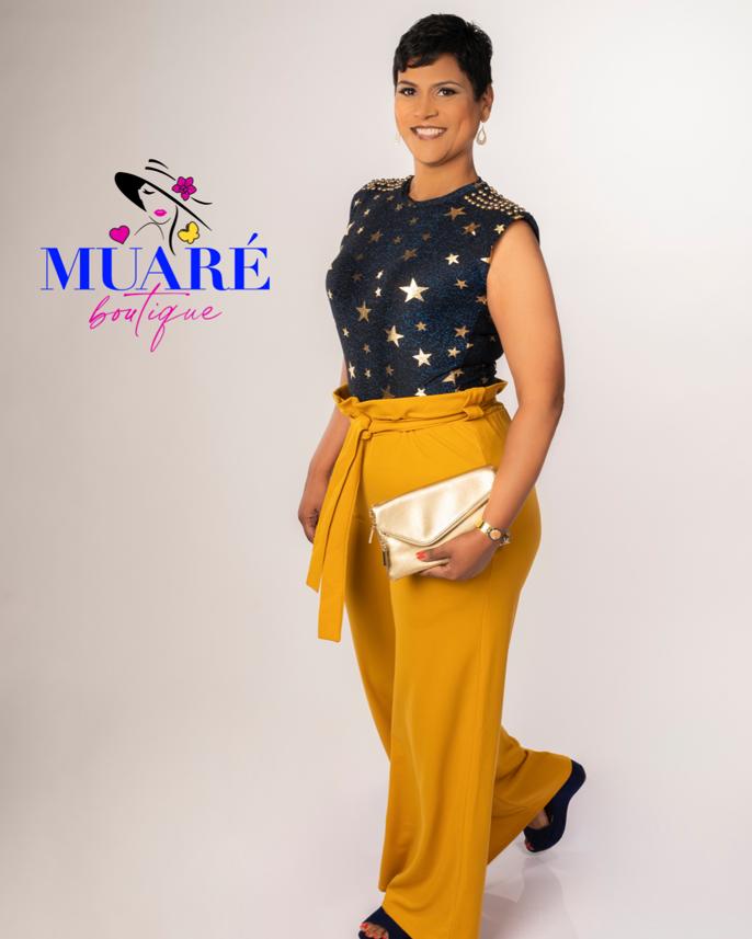 Mustard wide leg pant