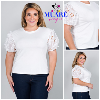 White plus size shirt