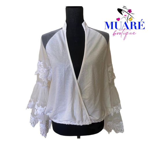 Long Sleeves White Blouse