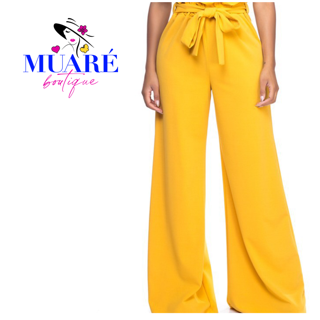 Mustard wide leg pant