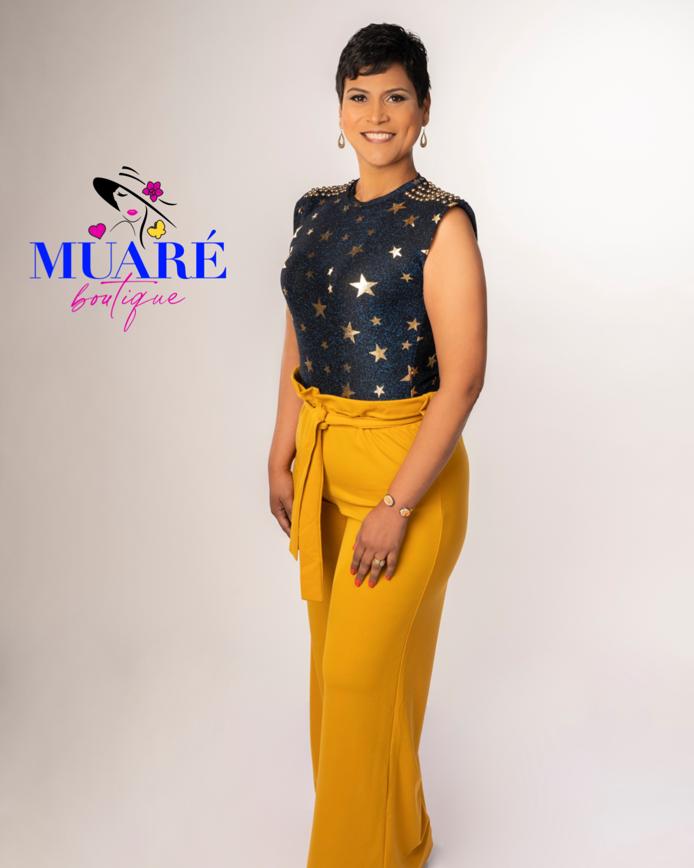 Mustard wide leg pant