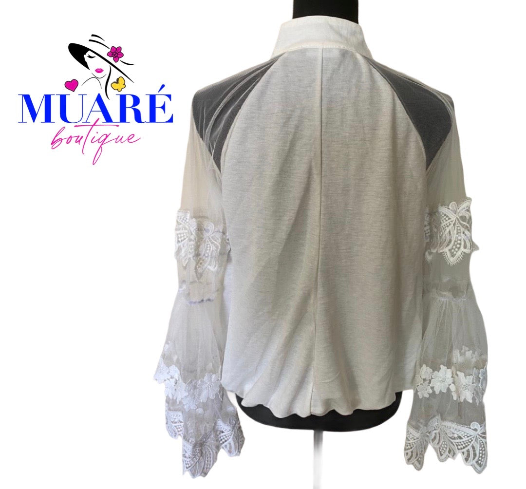 Long Sleeves White Blouse