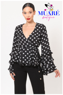 Black and White Printed Blouse