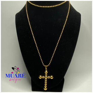 Golden Cross Stainless Steel Necklace