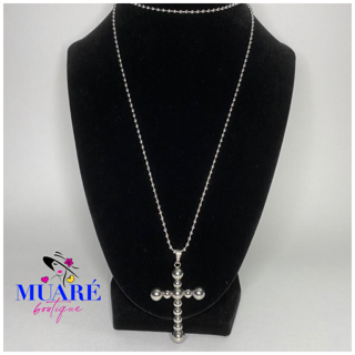 Silver Cross Stainless Steel Necklace