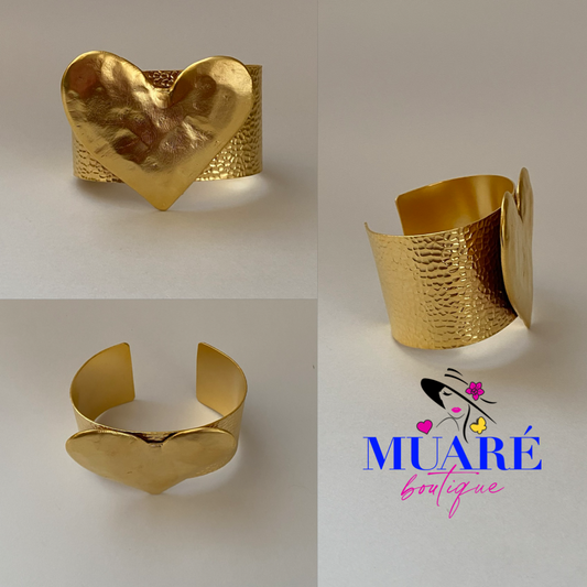 Golden Heart Cuff