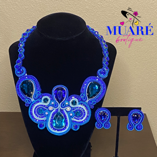 Blue Cleopatra Necklace Set