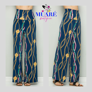 Navy Palazzo Pants