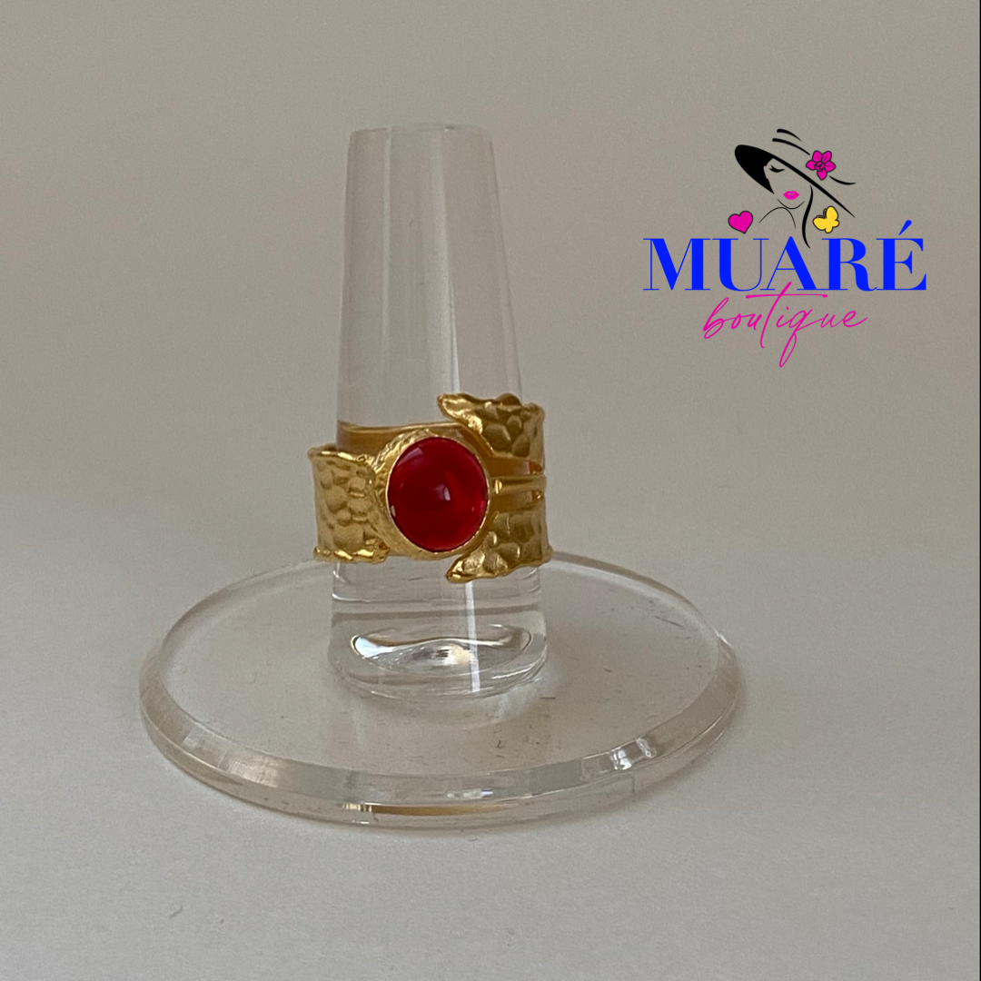 Golden and Red Ring