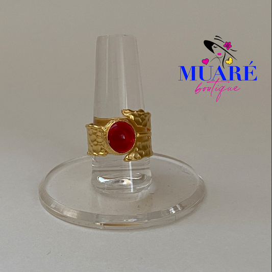 Golden and Red Ring